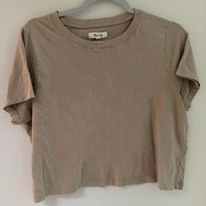 Madewell Womens T-Slub Boxy-Crop Tee – Medium